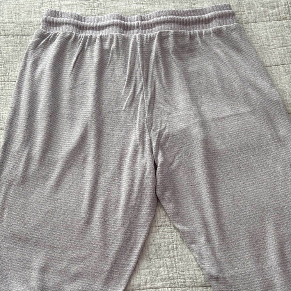 Cozy Light Lavender Stripe Jogger Style Lounge/Sleep Pants - Picture 4 of 6